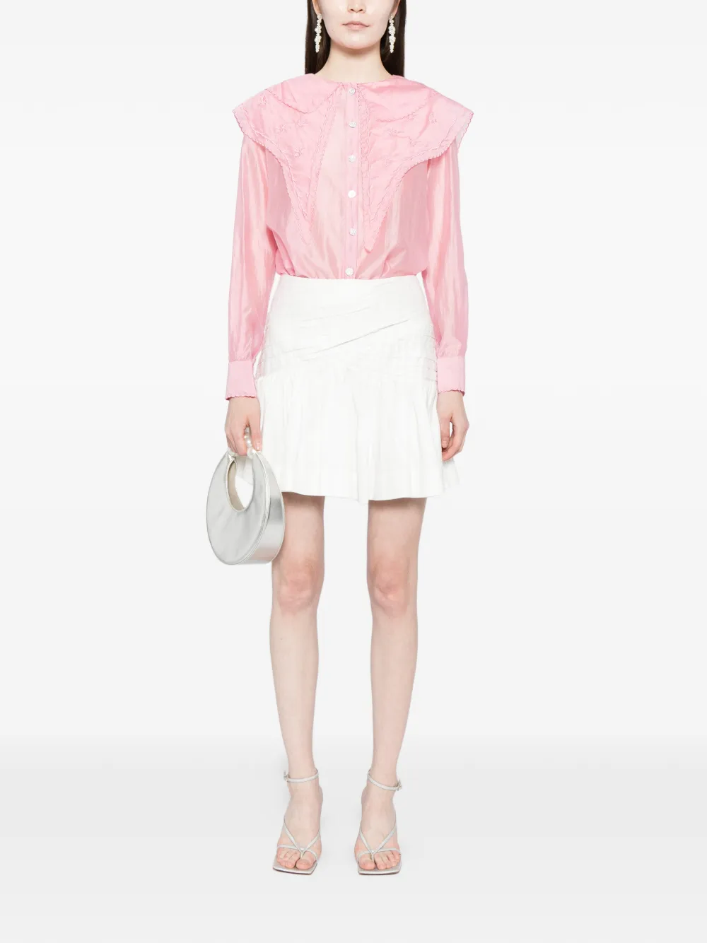 Sister Jane Coracle blouse met borduurwerk - Roze