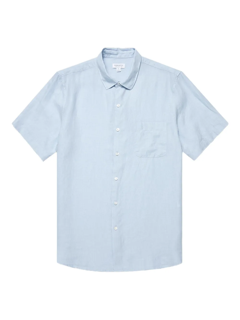 Sunspel chemise en lin à manches courtes | bleu | Image 1