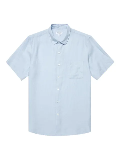 Sunspel short-sleeve linen shirt