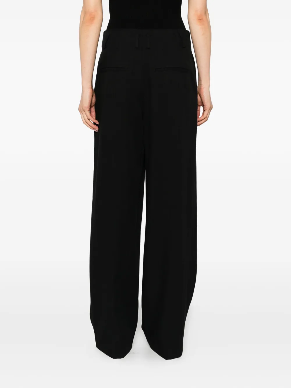 Vince High waist plooibroek Zwart