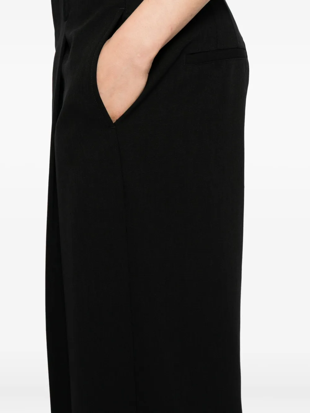 Vince High waist plooibroek Zwart