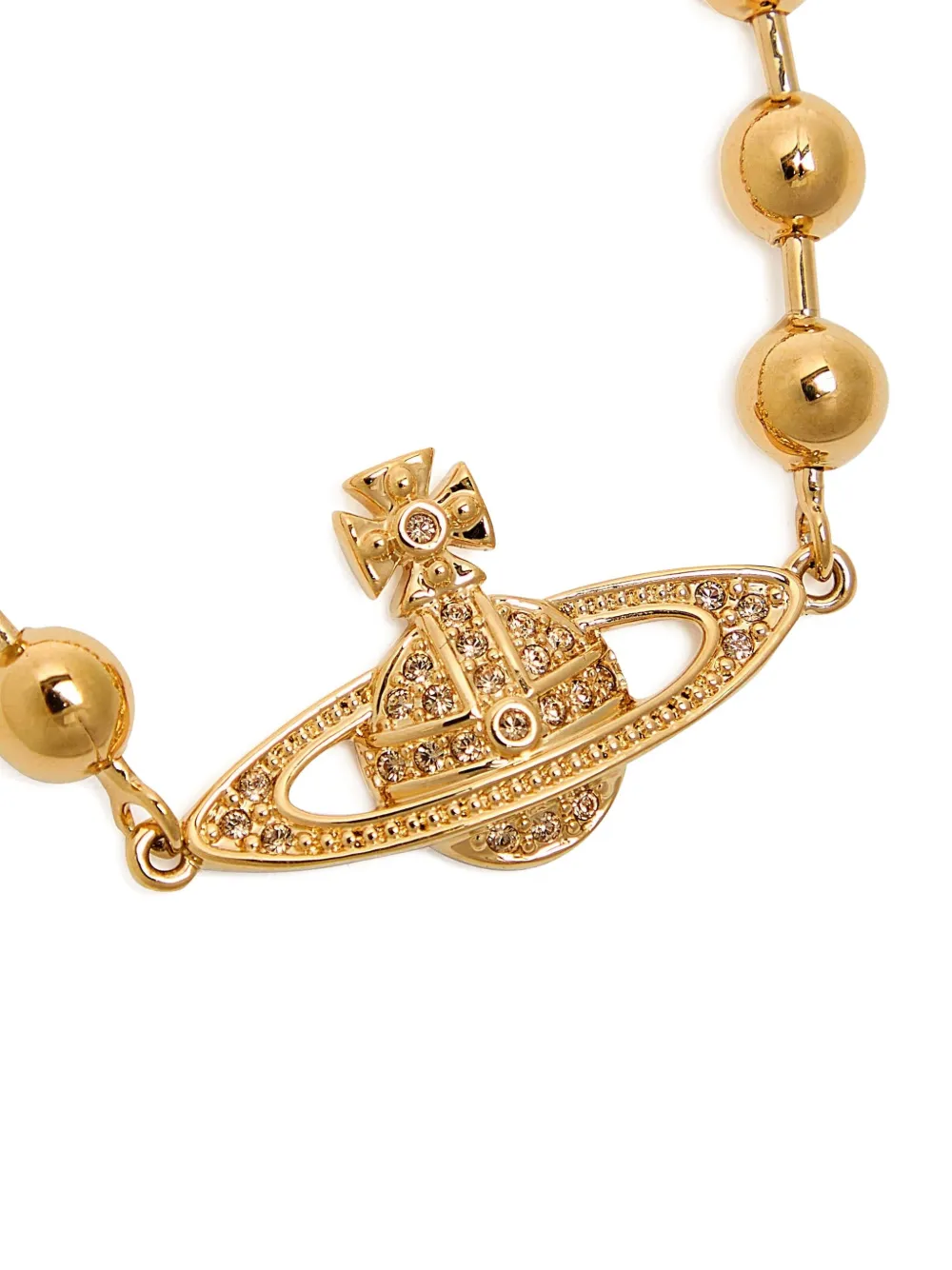 Vivienne Westwood Orb-embellished beaded bracelet - Goud