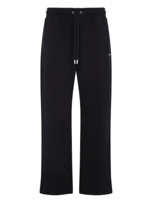 オフホワイト　パンツ　黒　Mサイズ OFF-WHITE オフホワイト ロゴプリント カーゴスラックスパンツ