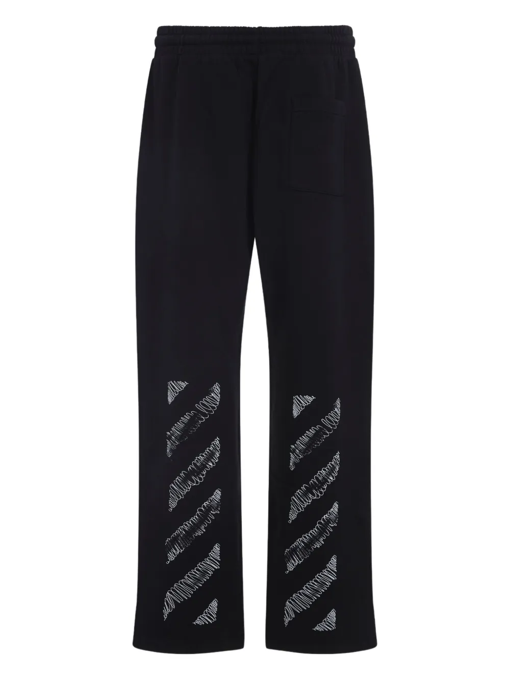 Off-White embroidered-logo trousers - Zwart