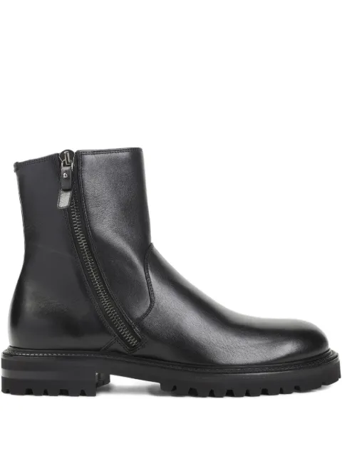 Giorgio Armani zip leather boots