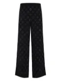Casablanca logo-pattern knitted trousers - Black