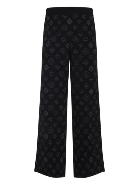 Casablanca logo-pattern knitted trousers