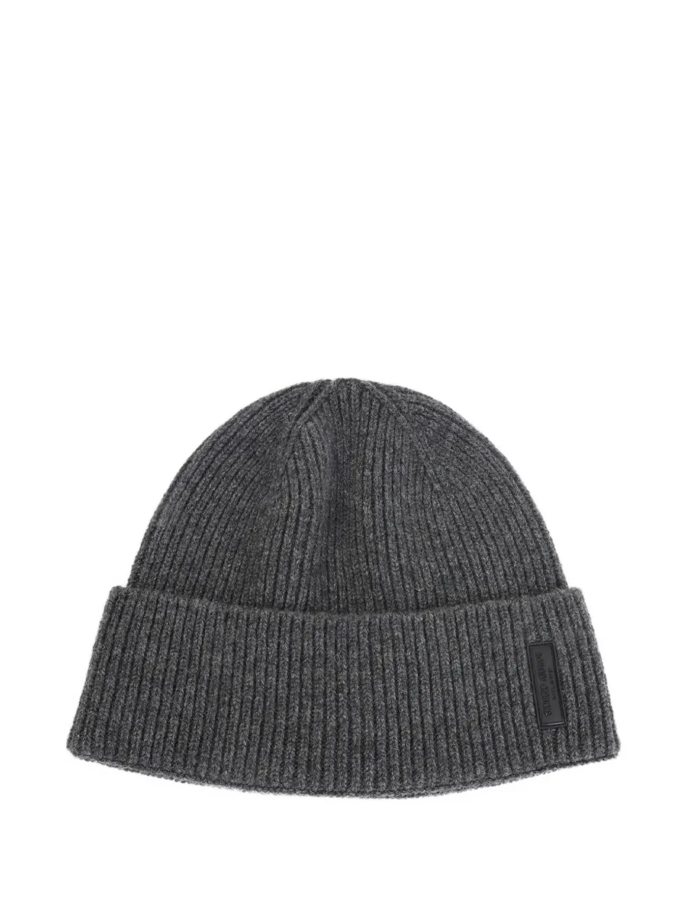 Giorgio Armani Grey Textured Beanie Hat In Gray