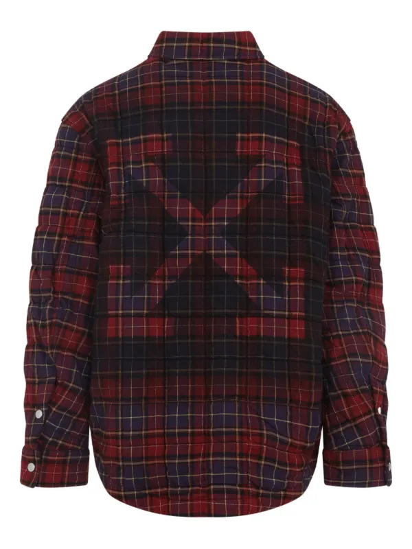 Off-White Gesteppte Hemdjacke Mit Karo Rot FARFETCH DE