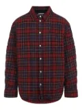 Off-White quilted plaid shirt jacket - Red