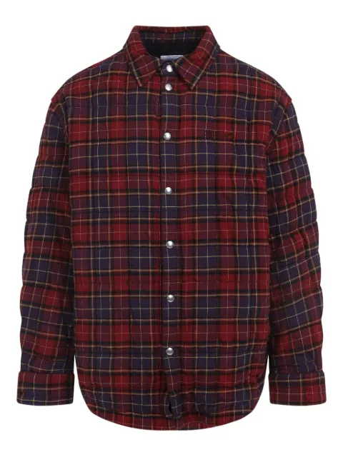 Off-White quilted plaid shirt jacket