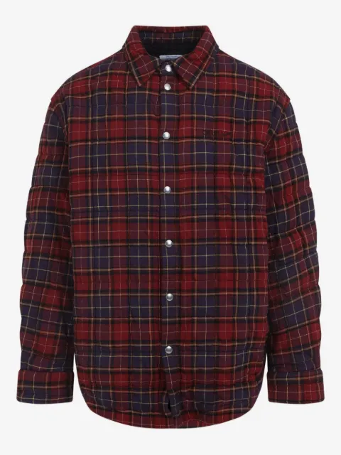Off-White quilted plaid shirt jacket