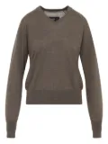 Phoebe Philo v-neck raglan-sleeve sweater - Brown