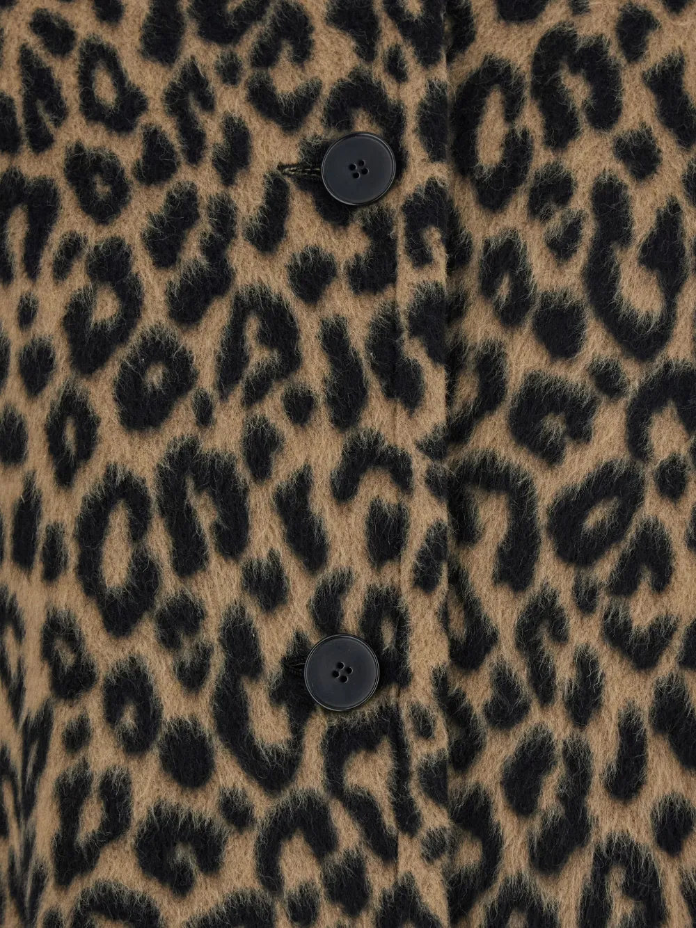 Federica Bombaci Leopard-print Buttoned Cape In Brown
