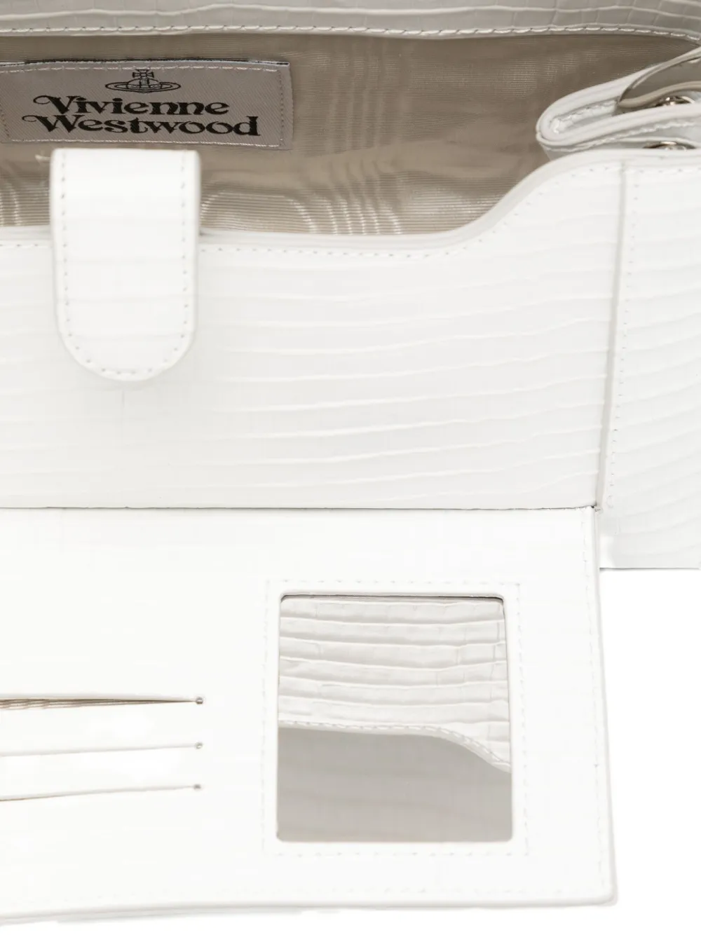 Vivienne Westwood Medium Hazel Shoulder Bag In White
