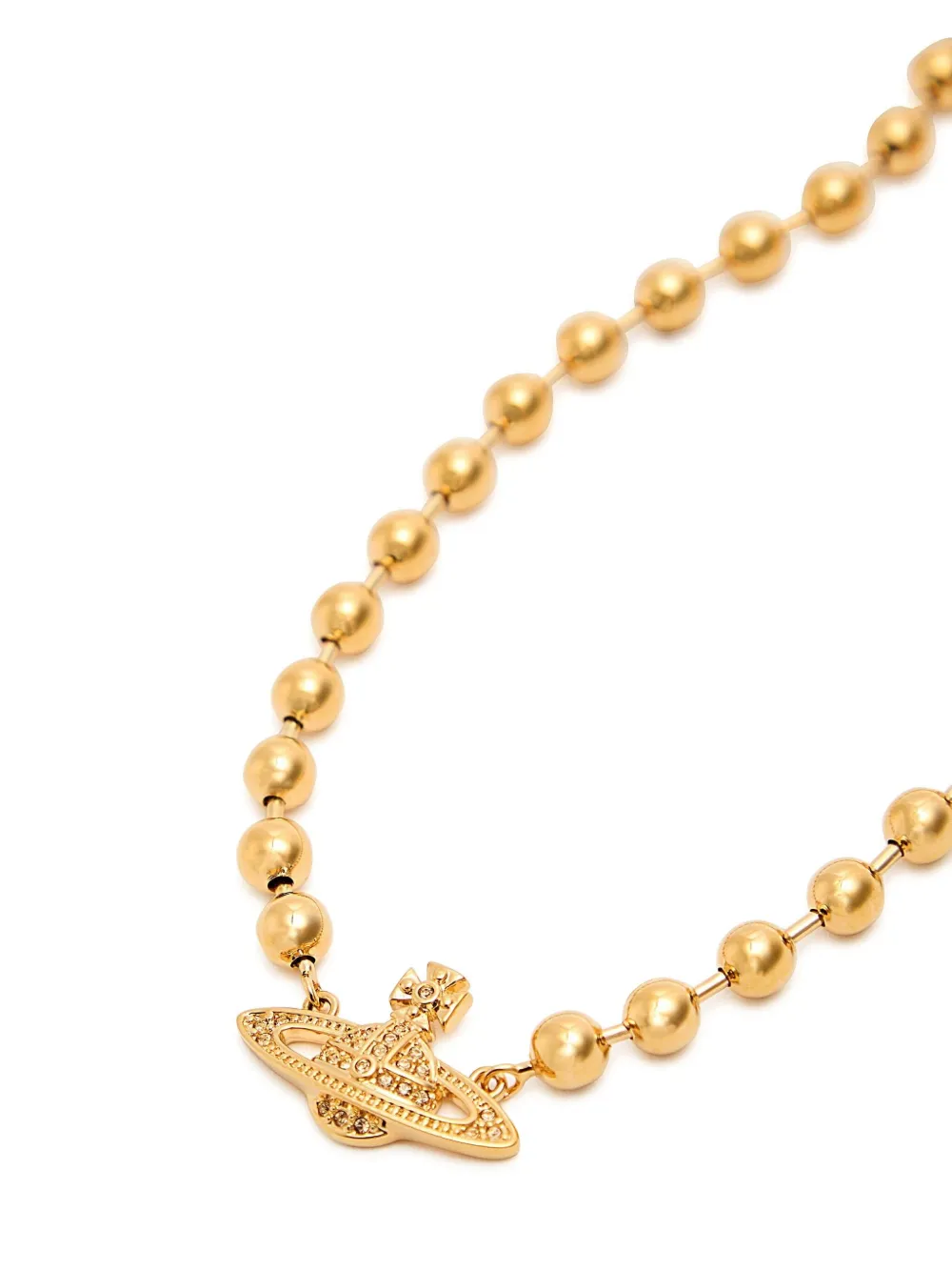 Vivienne Westwood Thames mini bas-relief ball-chain necklace - Goud