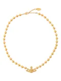 Vivienne Westwood Thames mini bas-relief ball-chain necklace - Gold