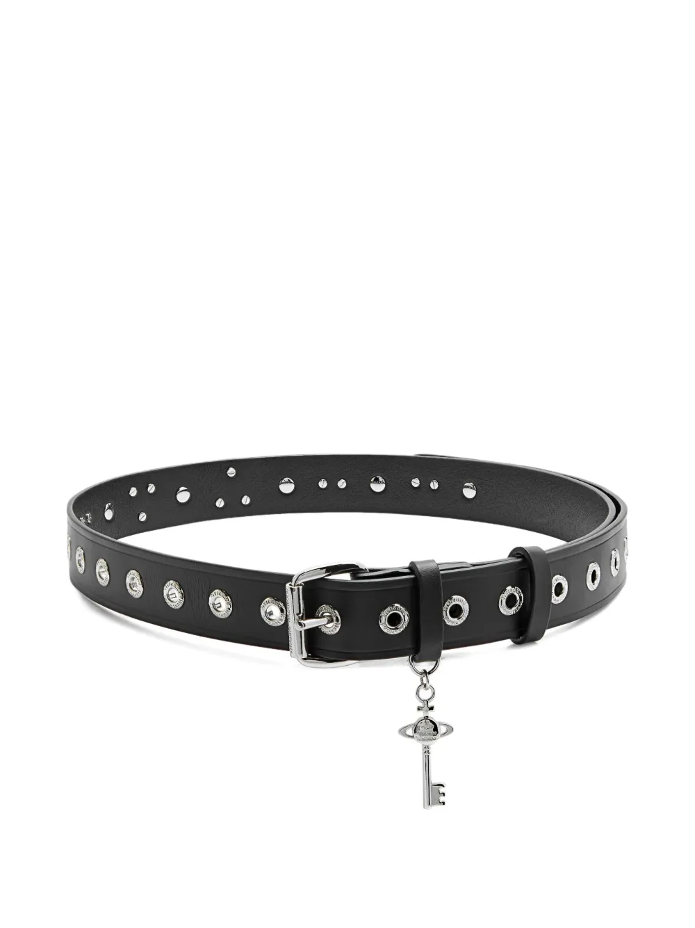 Vivienne Westwood eyelet-detail key-charm belt | Black | Image 1