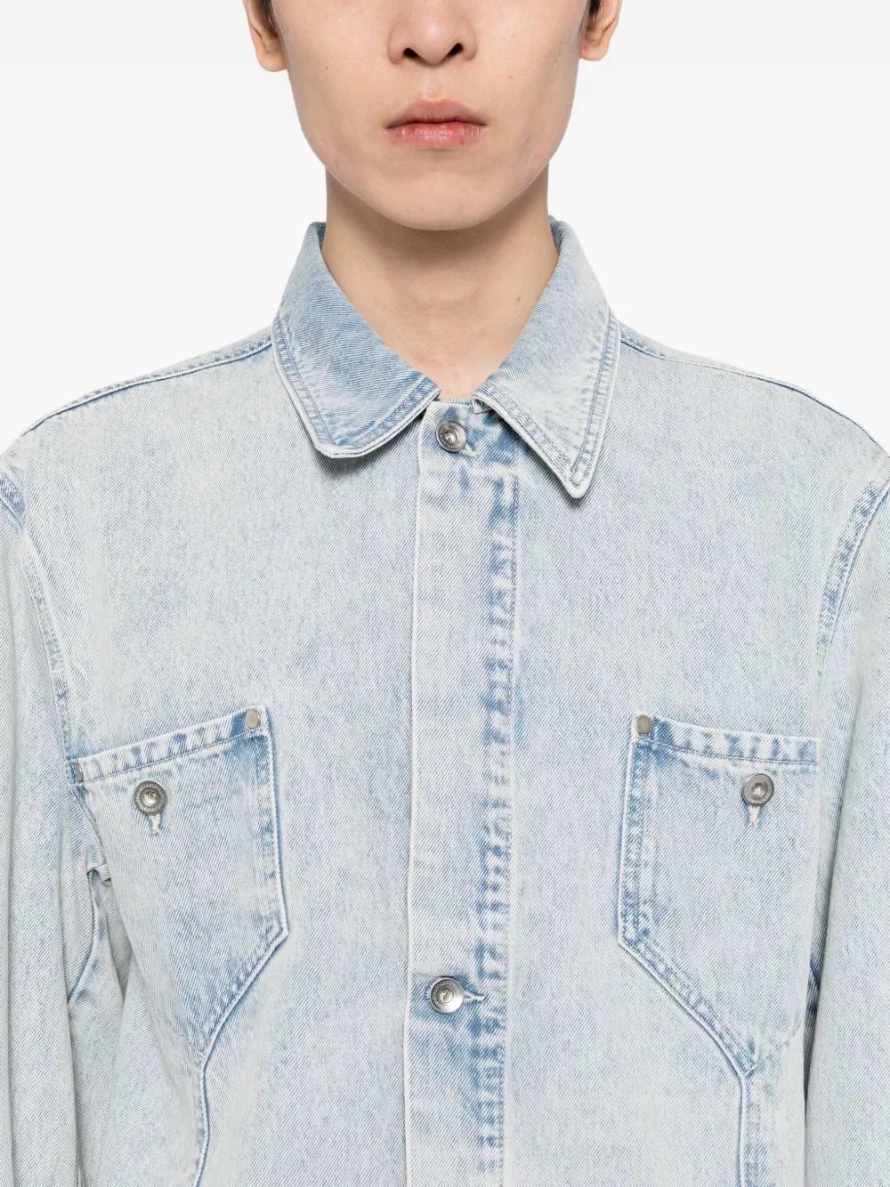 Ymc You Must Create Ymc Loft Panelled Denim Jacket In Blue