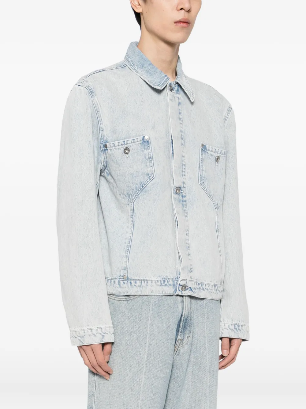 Ymc You Must Create Ymc Loft Panelled Denim Jacket In Blue