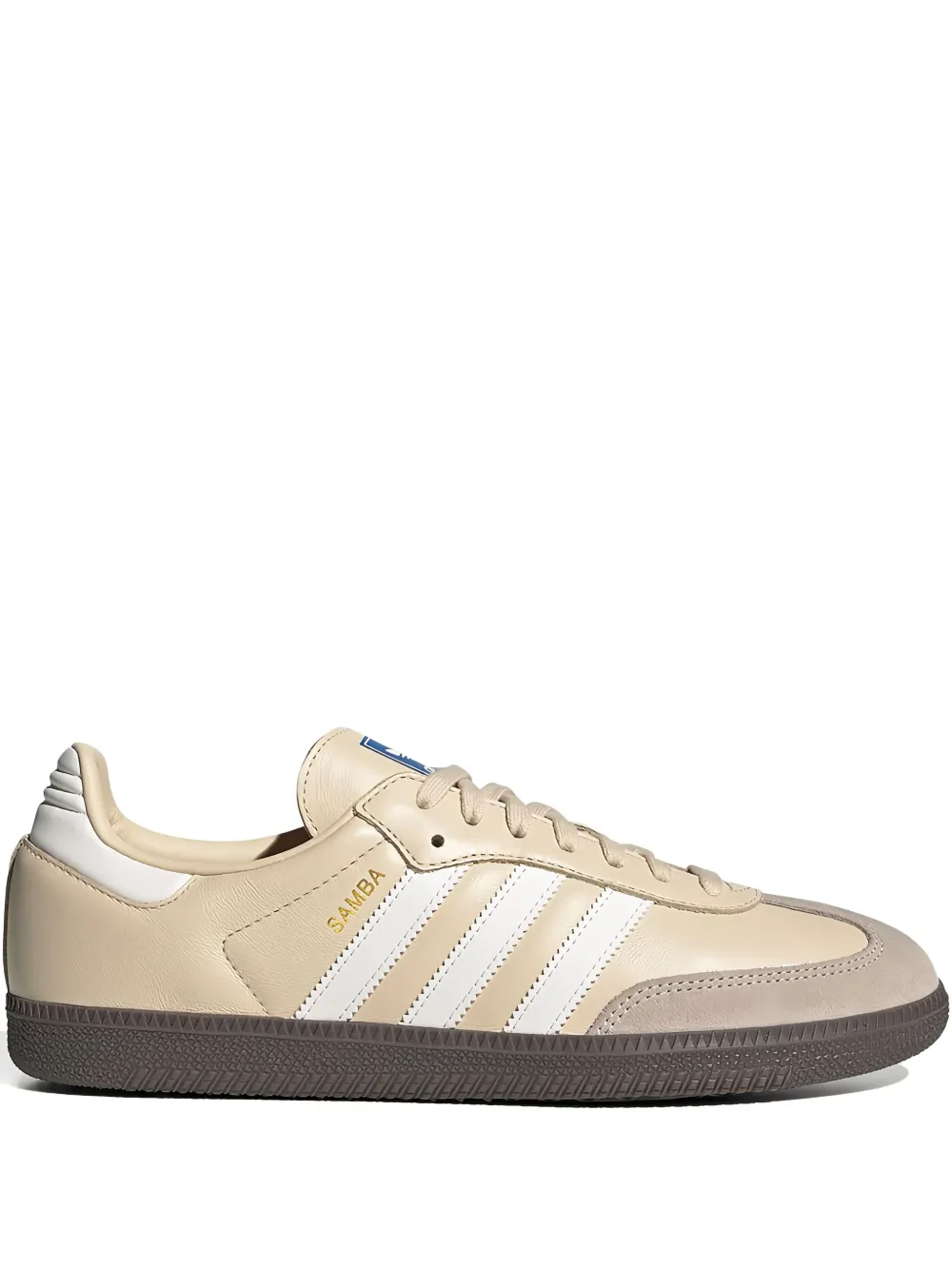 Adidas Samba OG three-stripe leather sneakers Neutrals