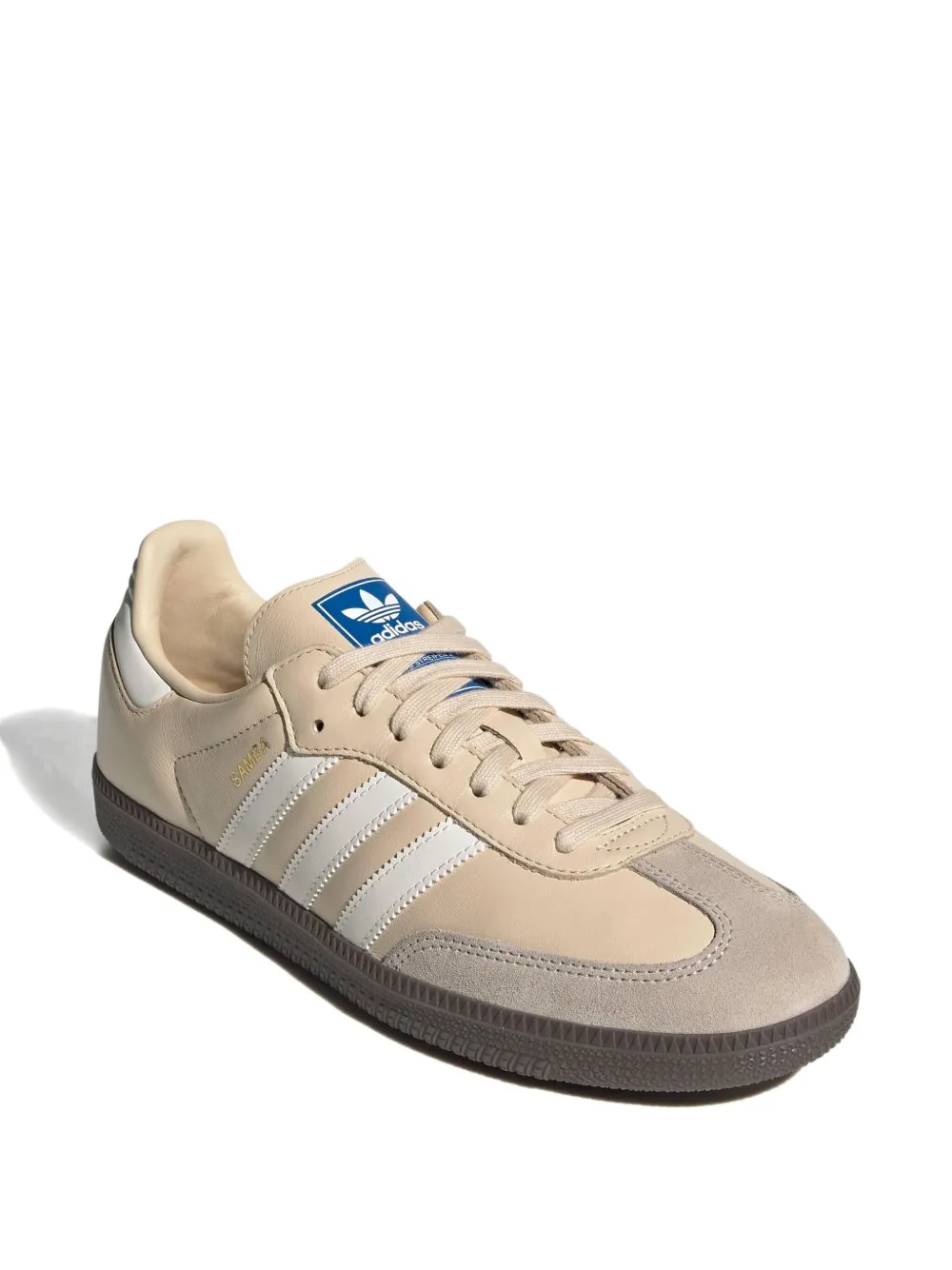 adidas Samba OG three-stripe leather sneakers Neutrals