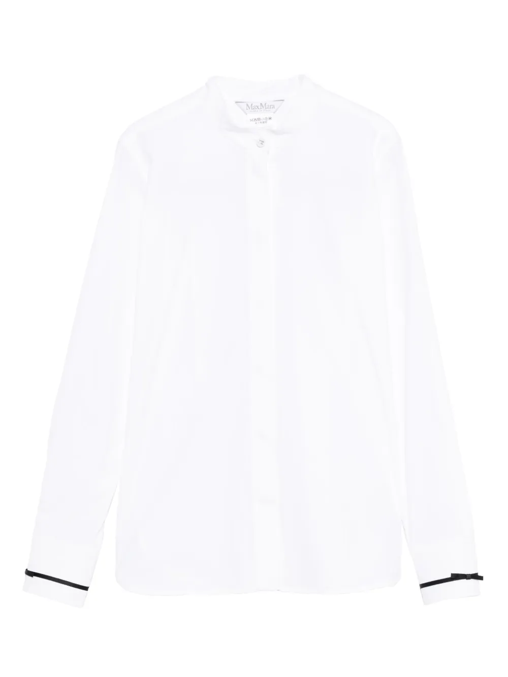 Max Mara Otranto Piped-trim Shirt In Yellow