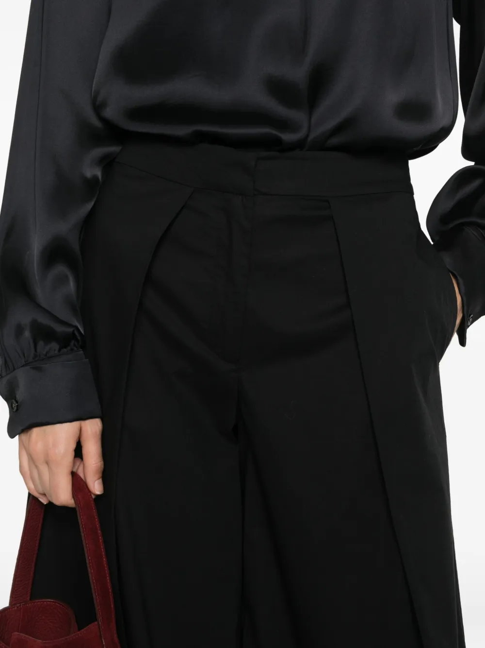 Karl Lagerfeld Pleated Trousers In Black