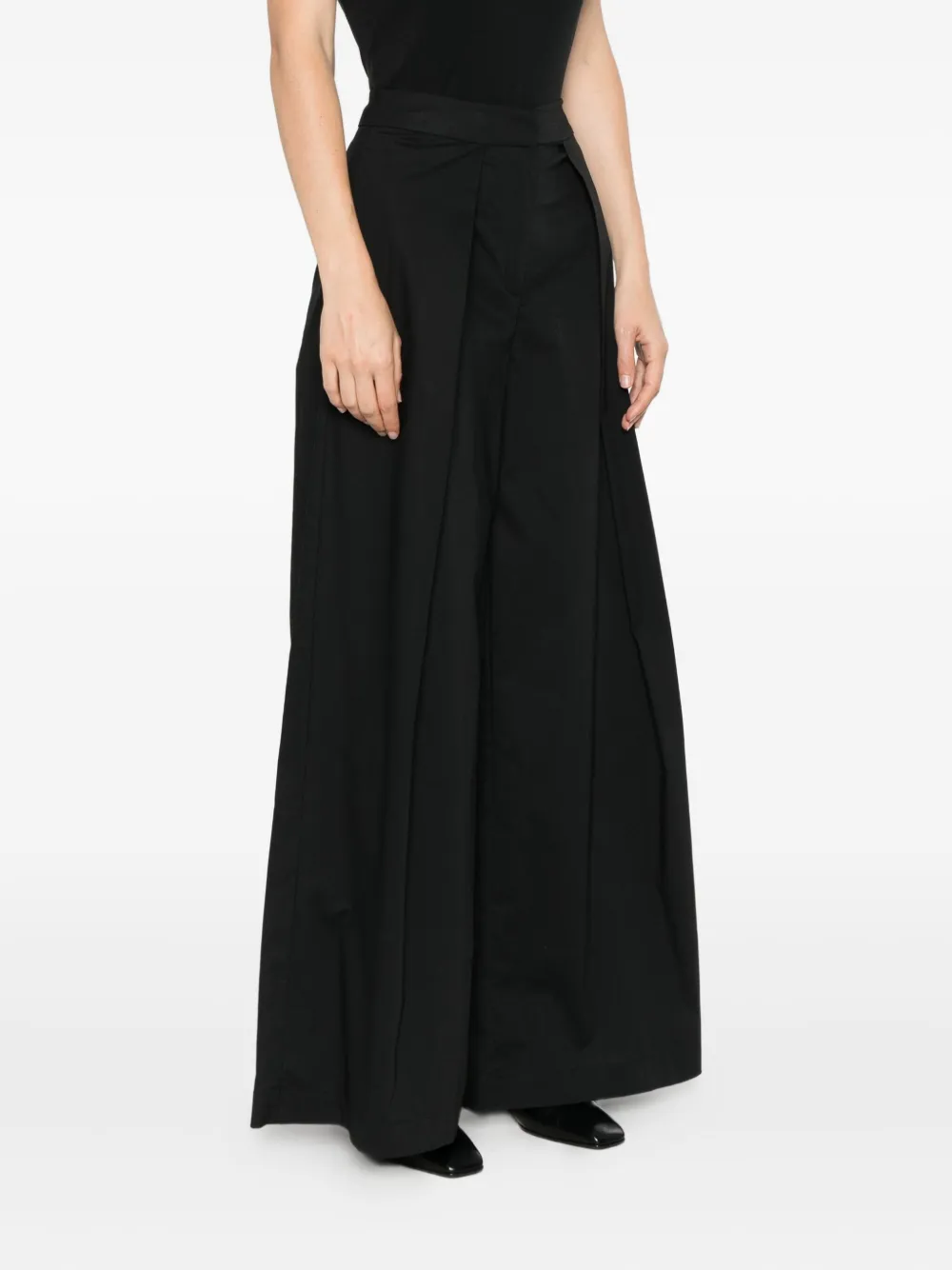 Karl Lagerfeld Pleated Trousers In Black