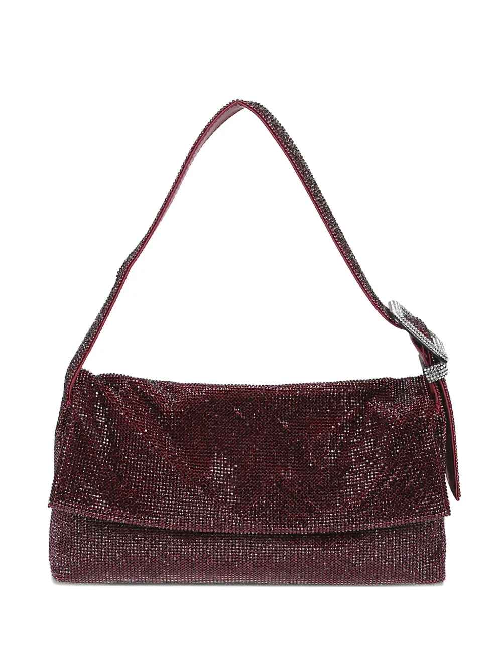Benedetta Bruzziches Large Vitty Crystal-embellished Shoulder Bag In Red