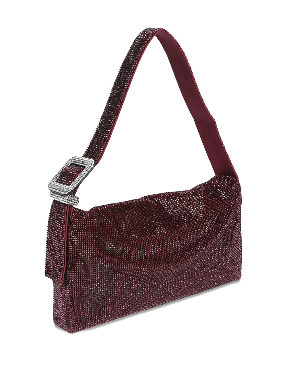 Benedetta Bruzziches Large Vitty Crystal-embellished Shoulder Bag In Red