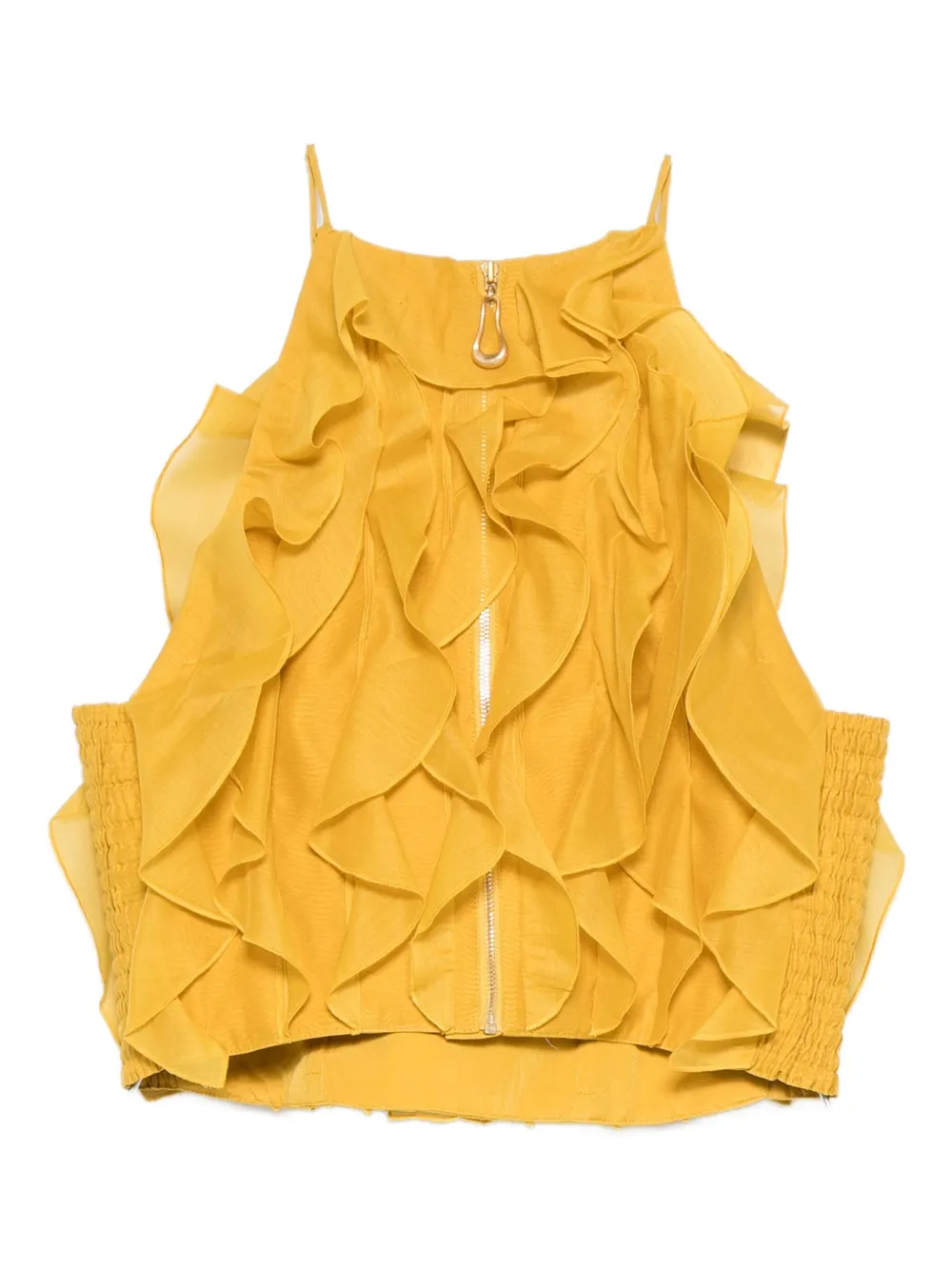 Aje Cleo top met ruches - Geel