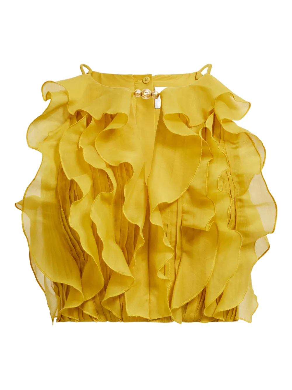 Aje ruffled Cleo top - Giallo