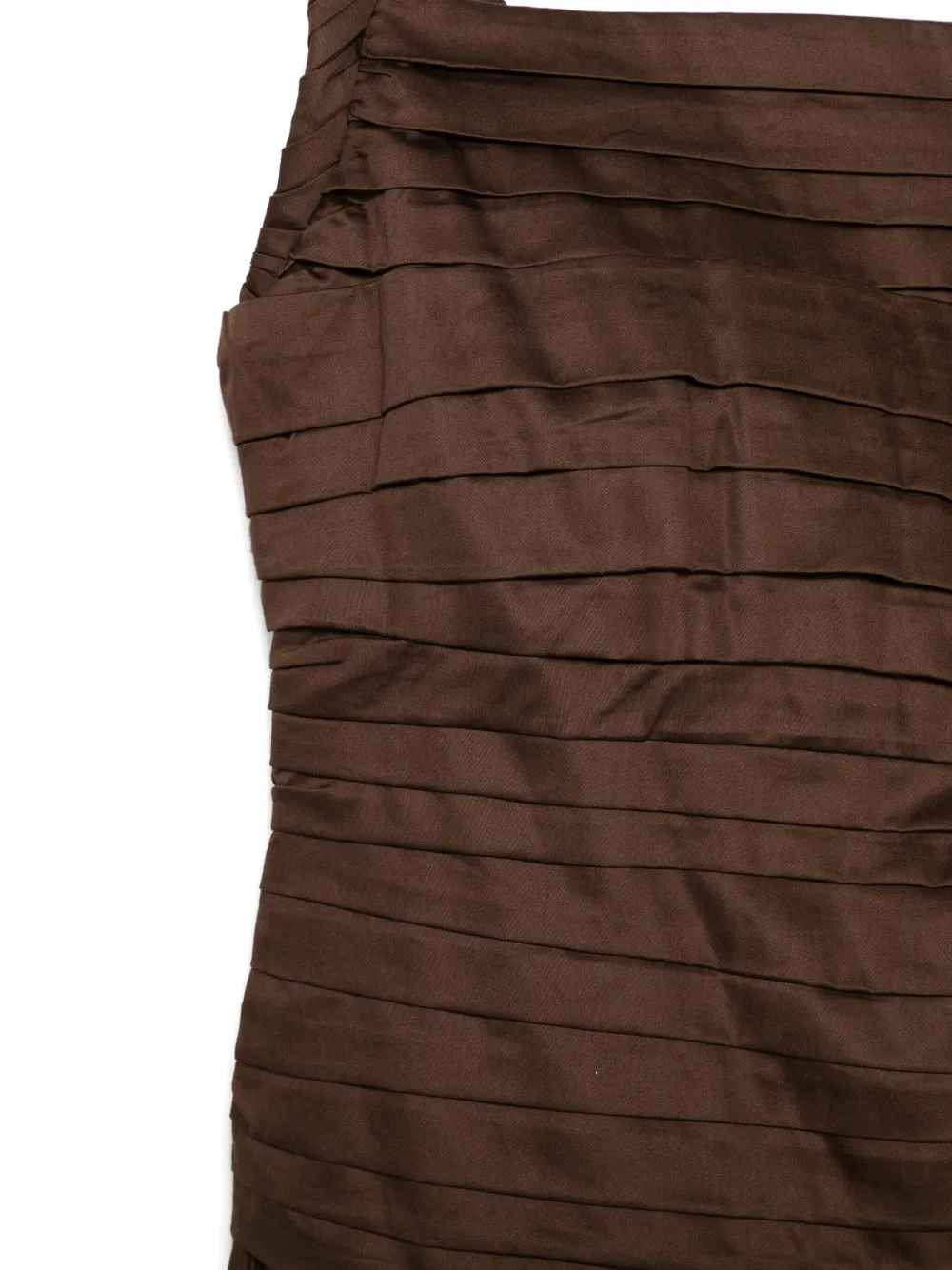 Aje Star Pleated Midi Dress In Brown