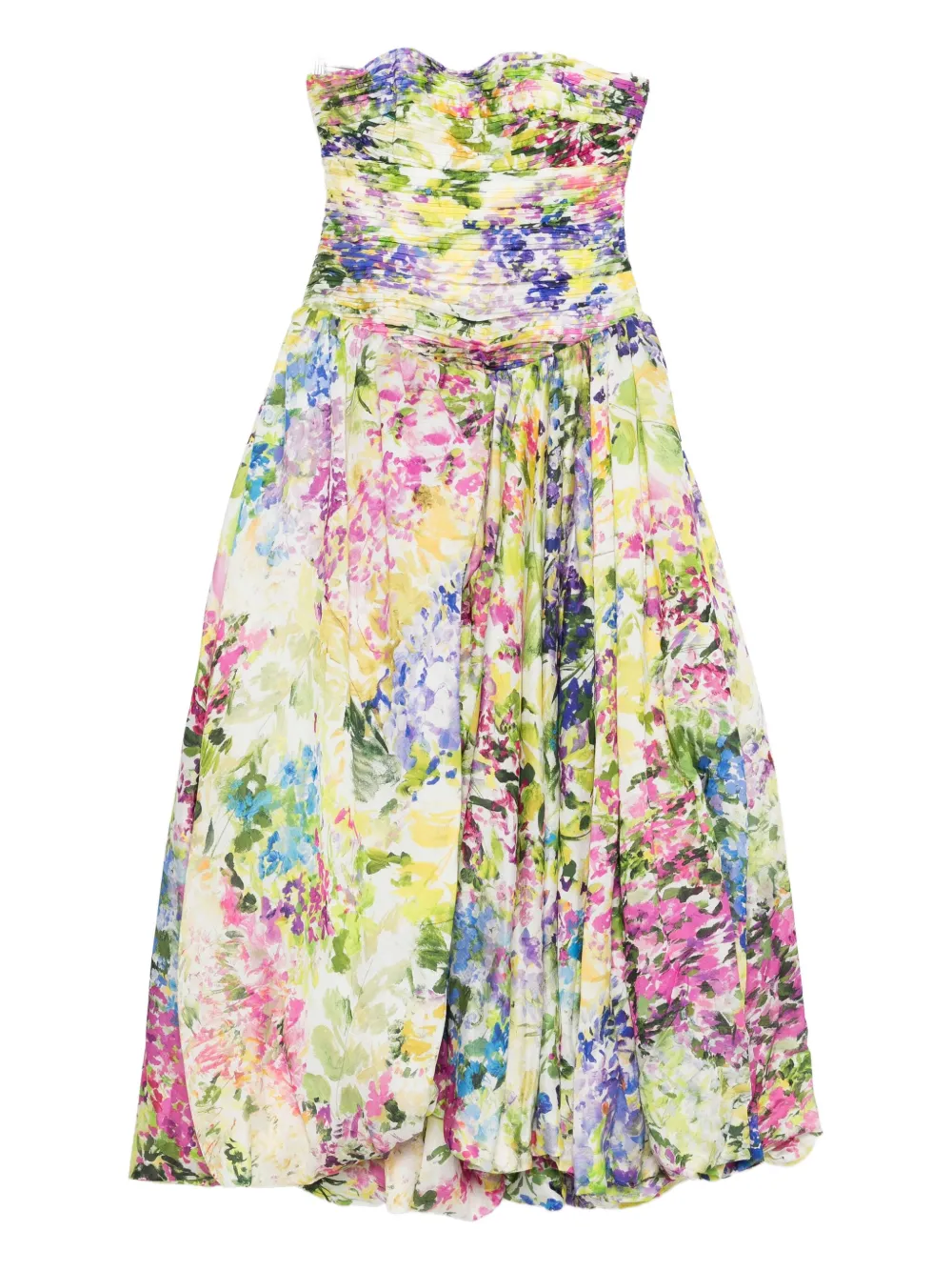 Aje Dahlia Floral-print Gown Dress In Multi