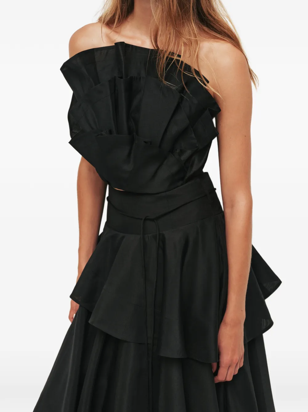  Aje Selestia Ruffled Top - Black 
