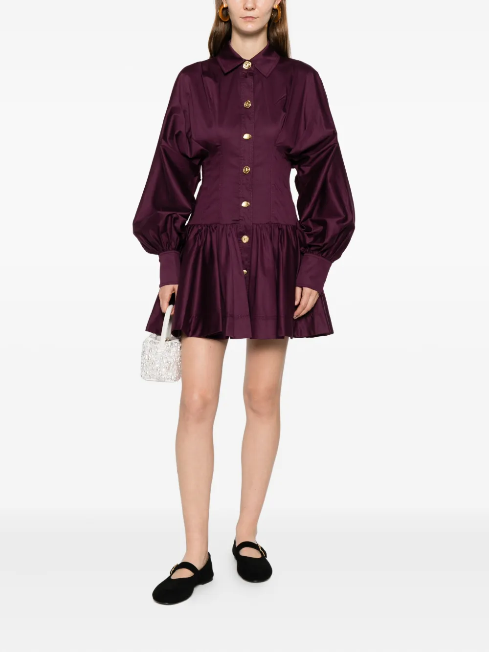 Aje Alexia Mini Dress In Burgundy