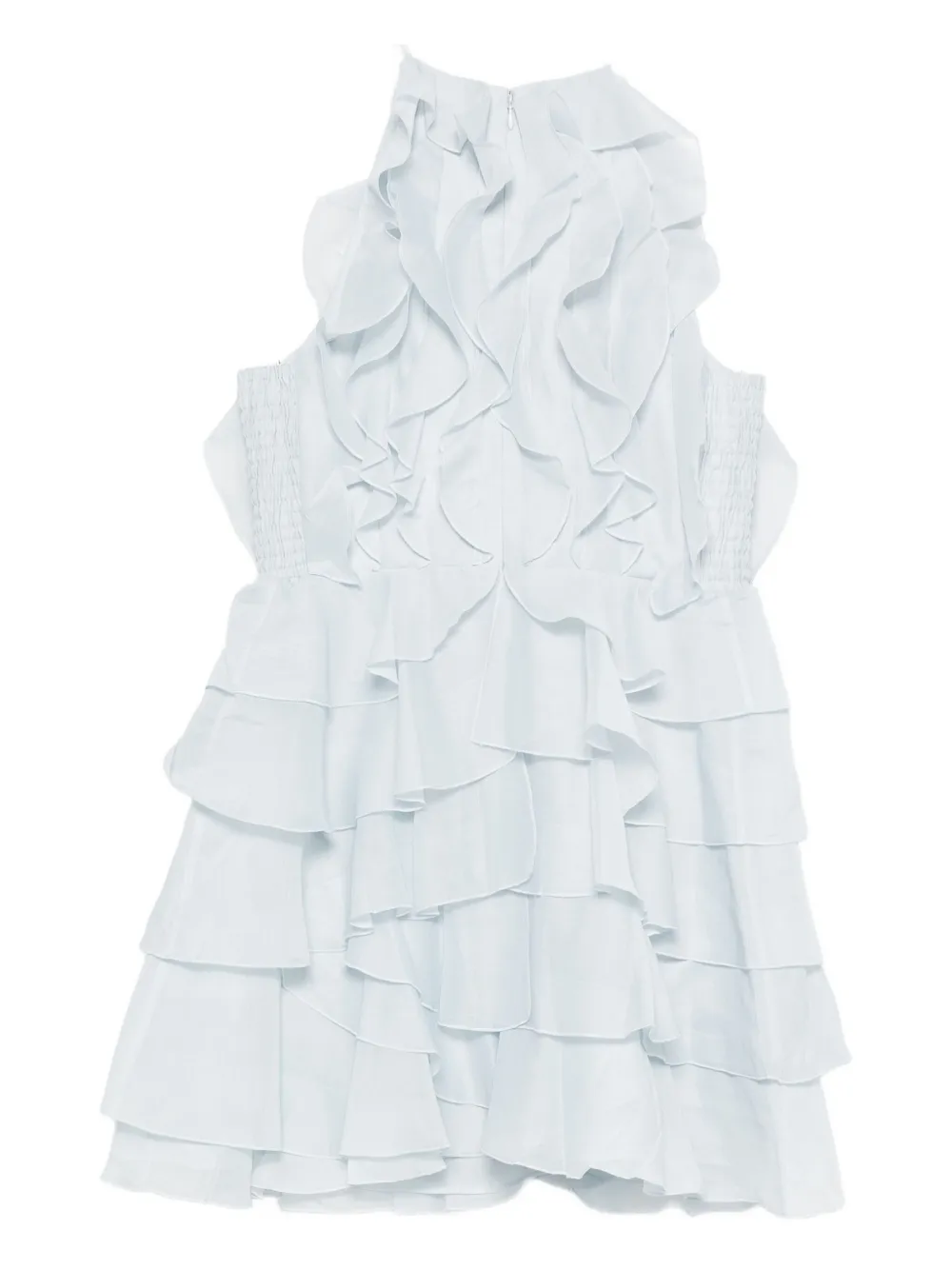 Aje Cleo Ruffled Tiered Mini Dress In Blue