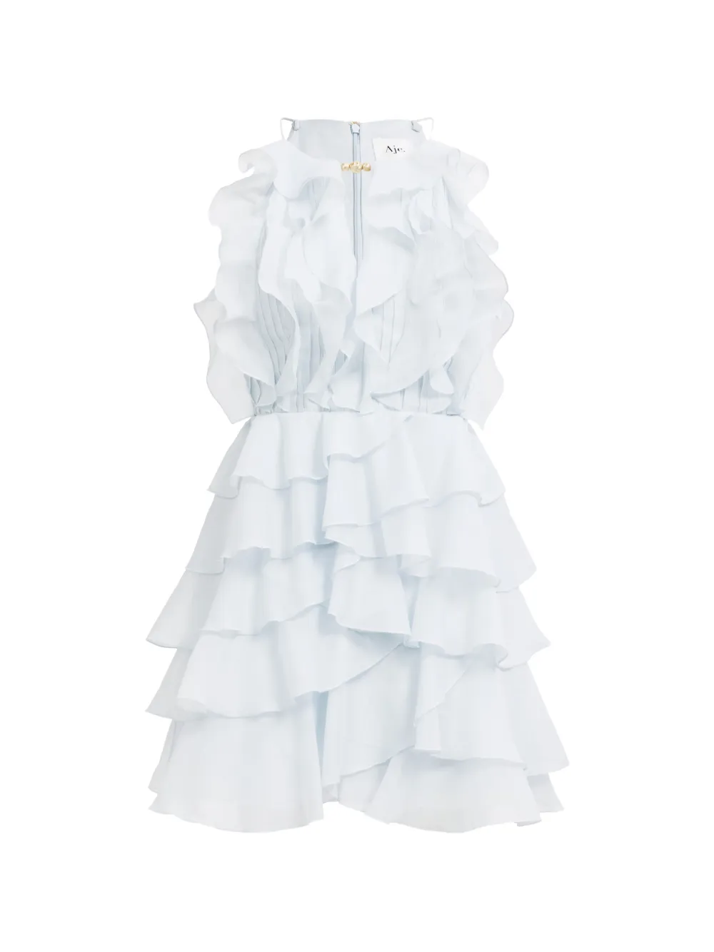 Aje Cleo ruffled tiered mini dress - Blu