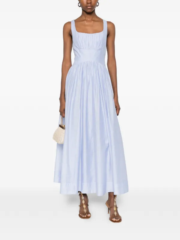 Aje Mist Ruched Midi Dress | Blue | FARFETCH