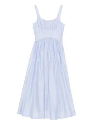 cotton blue dress Crinkled Chiffon Dress (Women)