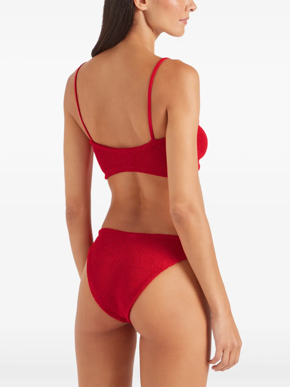 Hunza G Misty bikini met oorring detail Rood