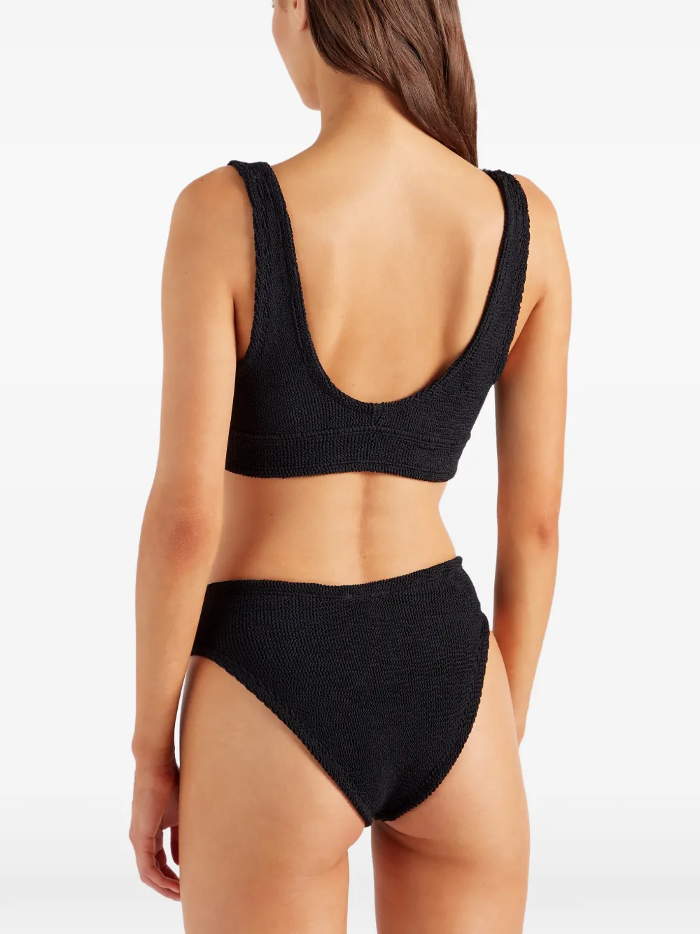 Hunza G Angel bikini met textuur Zwart