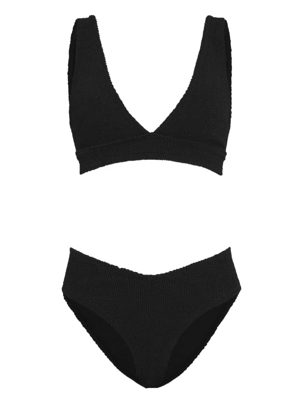 Hunza G Angel Bikini mit strukturiertem Finish - Schwarz