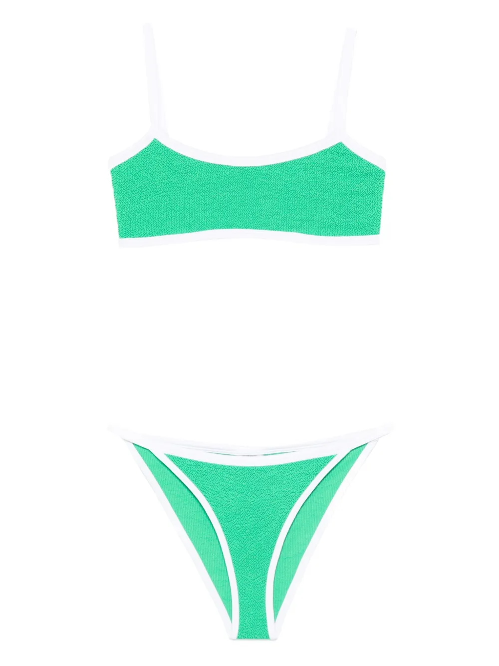 Hunza G Tyler contrast-trim bikini - グリーン