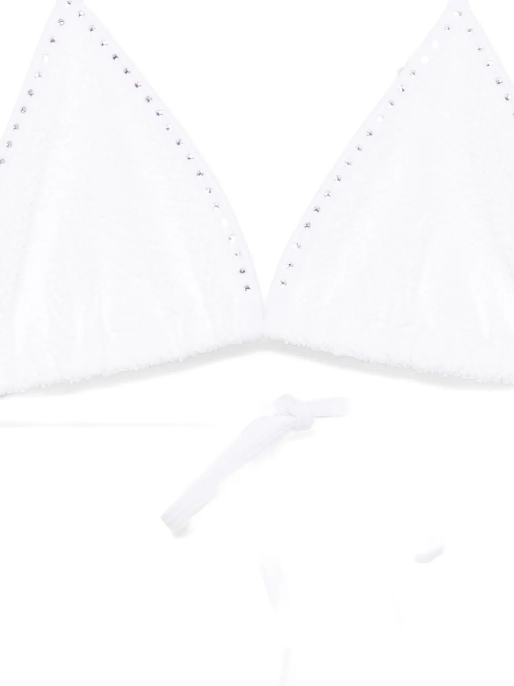 Hunza G Gina Crystal-embellished Bikini In White