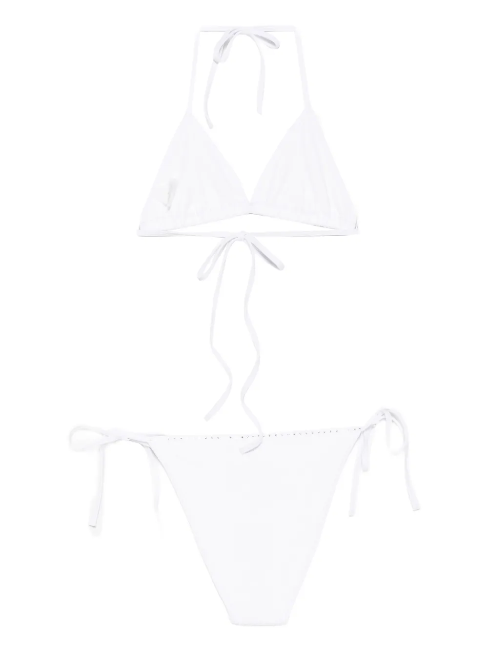 Hunza G Gina bikini verfraaid met kristallen Wit