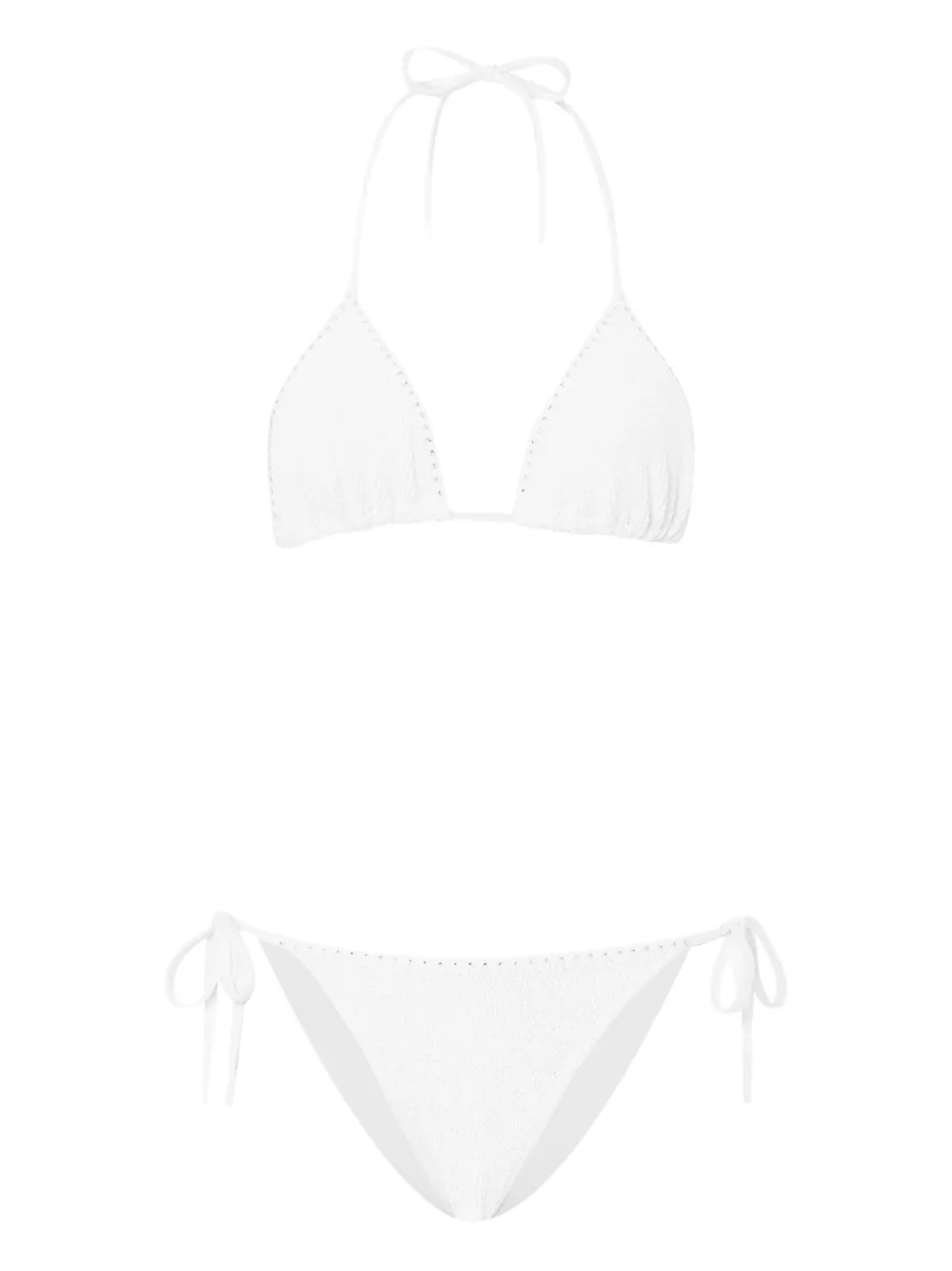 Hunza G Set bikini Gina con cristalli - Bianco