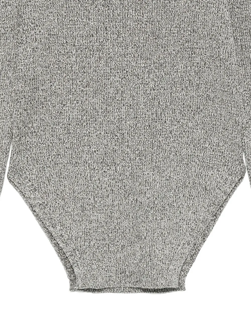 Patrizia Pepe Cut-out Knitted Bodysuit In Silver