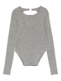 Patrizia Pepe cut-out knitted bodysuit - Silver